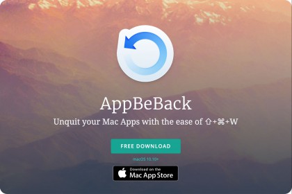 Mở lại ứng dụng vừa thoát trên với AppBeBack MacOs 