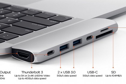 Satechi ra Type-C Hub mới cho Macbook Pro: thêm cổng HDMI và Thunderbolt 3
