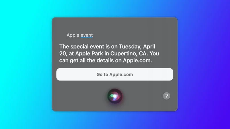 Siri rò rỉ một sự kiện của Apple