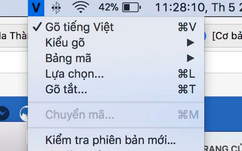 Tiến hành gỡ bộ gõ Tiếng Việt mặc định của Mac OS
