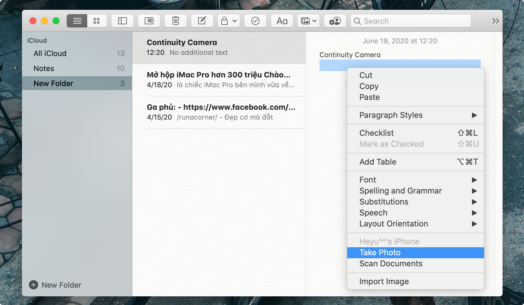 Cách thêm ảnh và scan tài liệu bằng iPhone/iPad với tính năng Continuity Camera