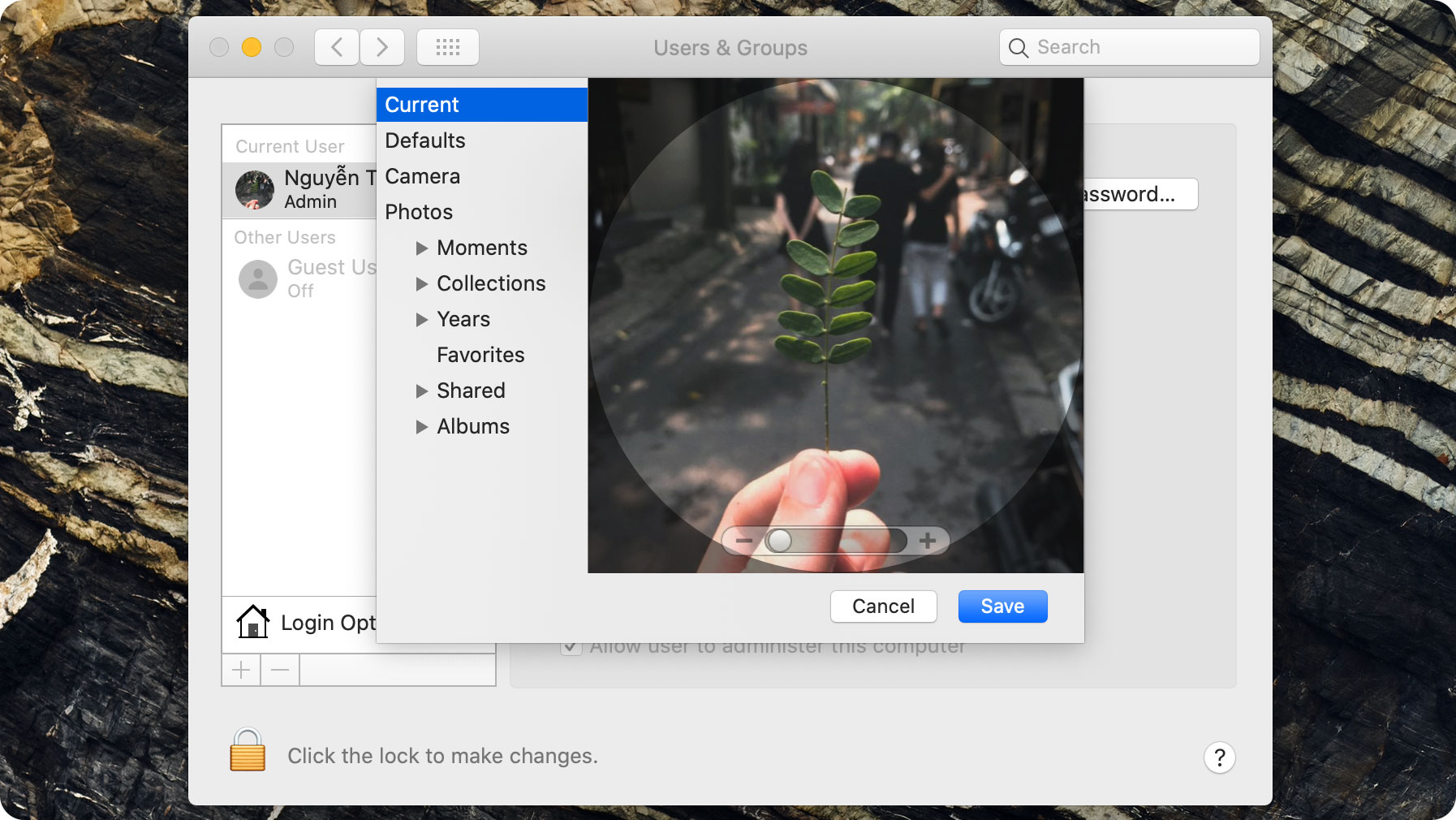 Thay Avatar của Admin, User, thêm lời chào trong màn hình khóa Macbook