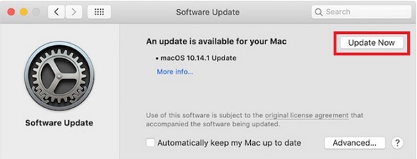 Cập nhật hệ điều hành cho Macbook